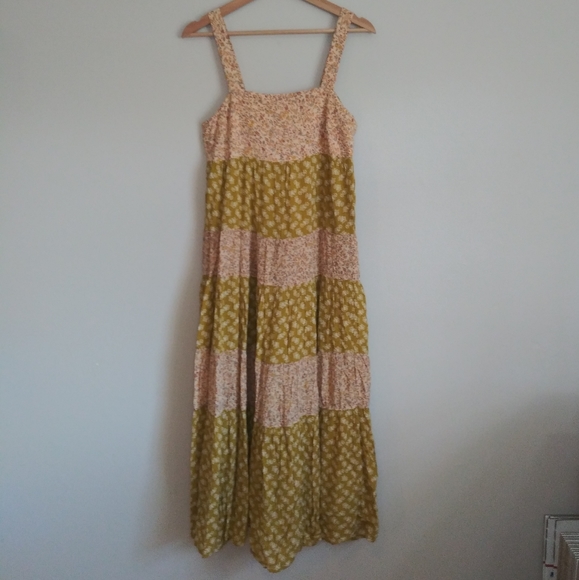 Madewell Print-Mix Midi Tiered Dress Jaipur Floral - Picture 4 of 11